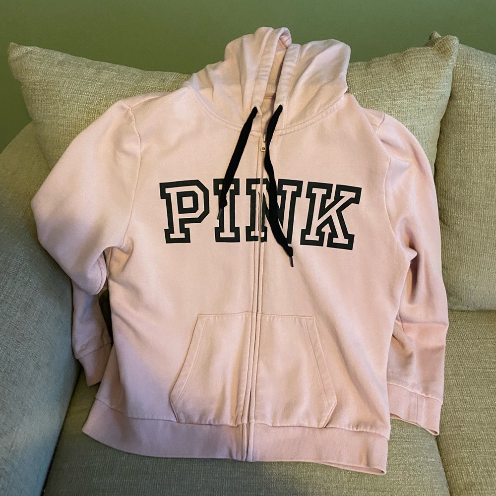 PINK Brand zip hooded sweatshirt